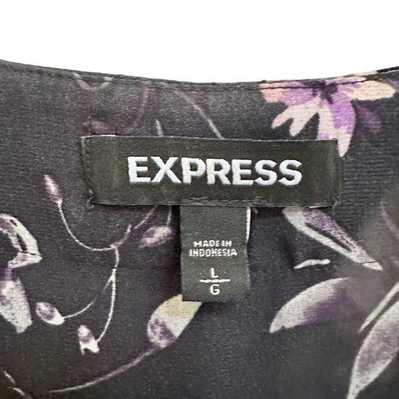 Express Black Floral Kimono Top - Picture 3 of 3